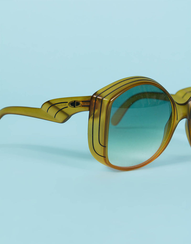 Vintage Christian Dior 2041 10 matte optyl 1970s sunglasses
