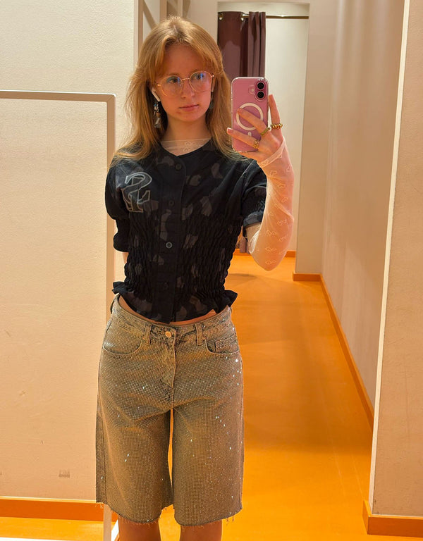Sparkly wide shorts