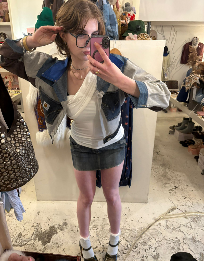 Vintage customized Carhartt denim jacket