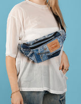 Vintage customized Levi’s denim patches fanny pack