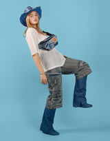 Vintage customized Levi’s denim patches fanny pack