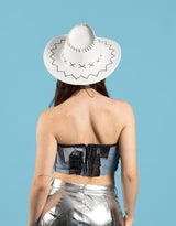 Vintage customized Levi’s patchwork bandeau top