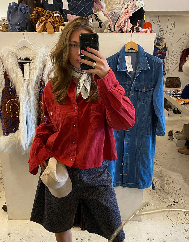 Vintage customized Ralph Lauren back tie long sleeve blouse