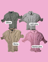 Vintage customized Ralph Lauren short sleeve smocked blouse