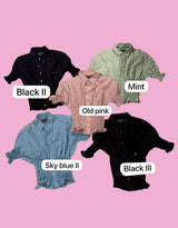 Vintage customized Ralph Lauren short sleeve smocked blouse
