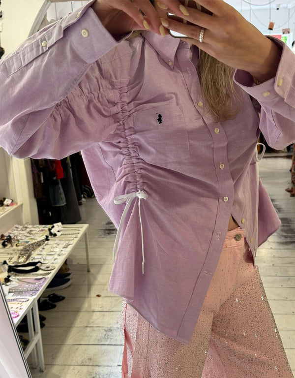 Vintage customized Ralph Lauren front ruched blouse