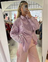 Vintage customized Ralph Lauren front ruched blouse