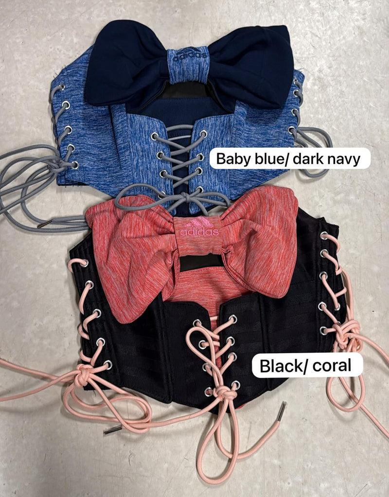 Vintage customized bow adjustable corset top