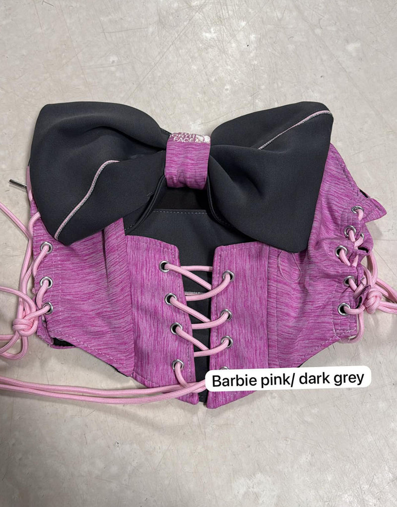 Vintage customized bow adjustable corset top