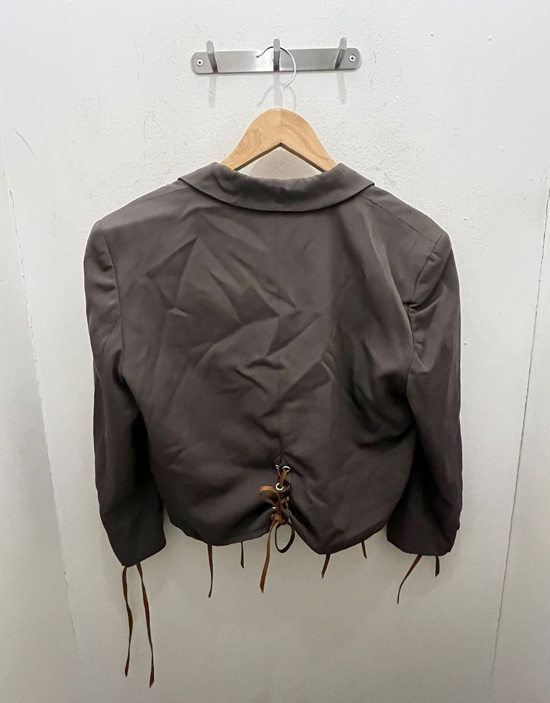 Vintage customized bow detail cropped jacket