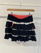 Vintagecustomizedlacelayeredsportyskirt_Black_white_coral_1