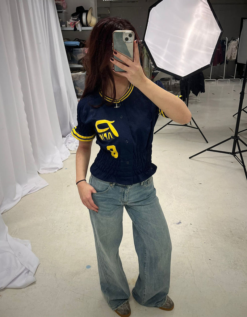 Extra wide leg stretch jeans