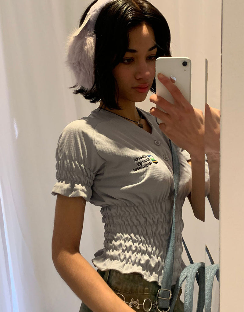 Vintage customized sporty button top