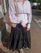 Wide boho maxi skirt