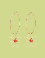 Wildflower hoop earrings