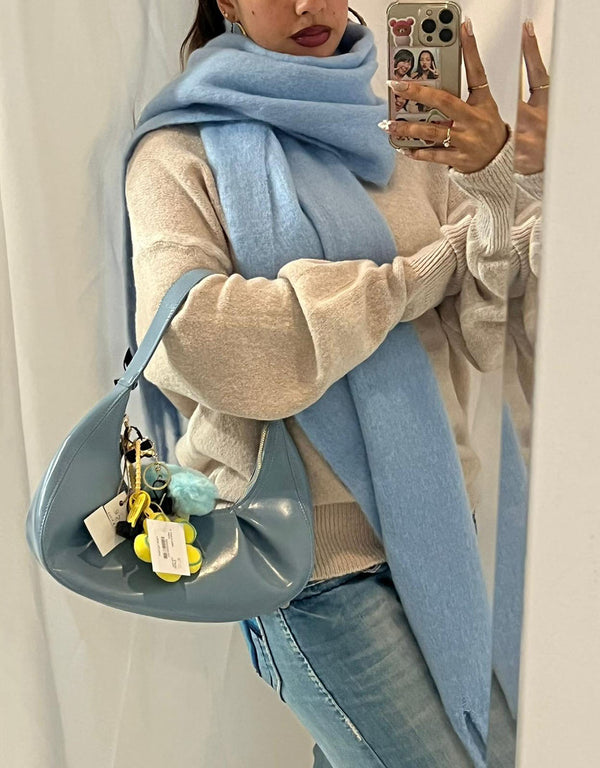 Wool blend soft knit sweater