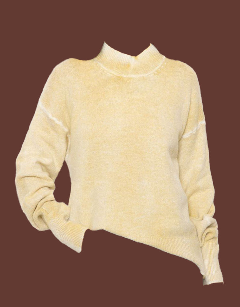Wool blend soft knit sweater