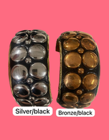 Artisanal round studs bangle bracelet