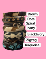 Small artisanal wooden bangle bracelet