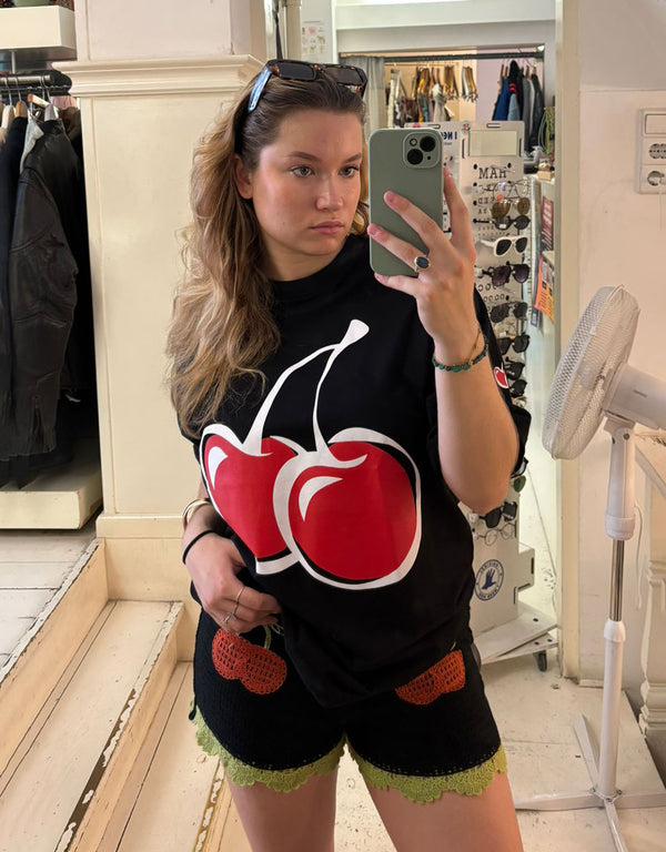 Big cherry print T-shirt