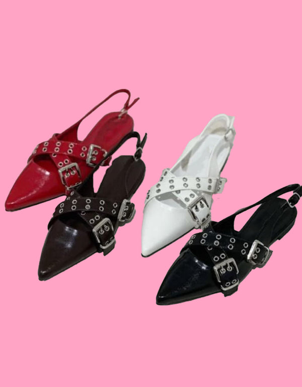 Double buckle flats