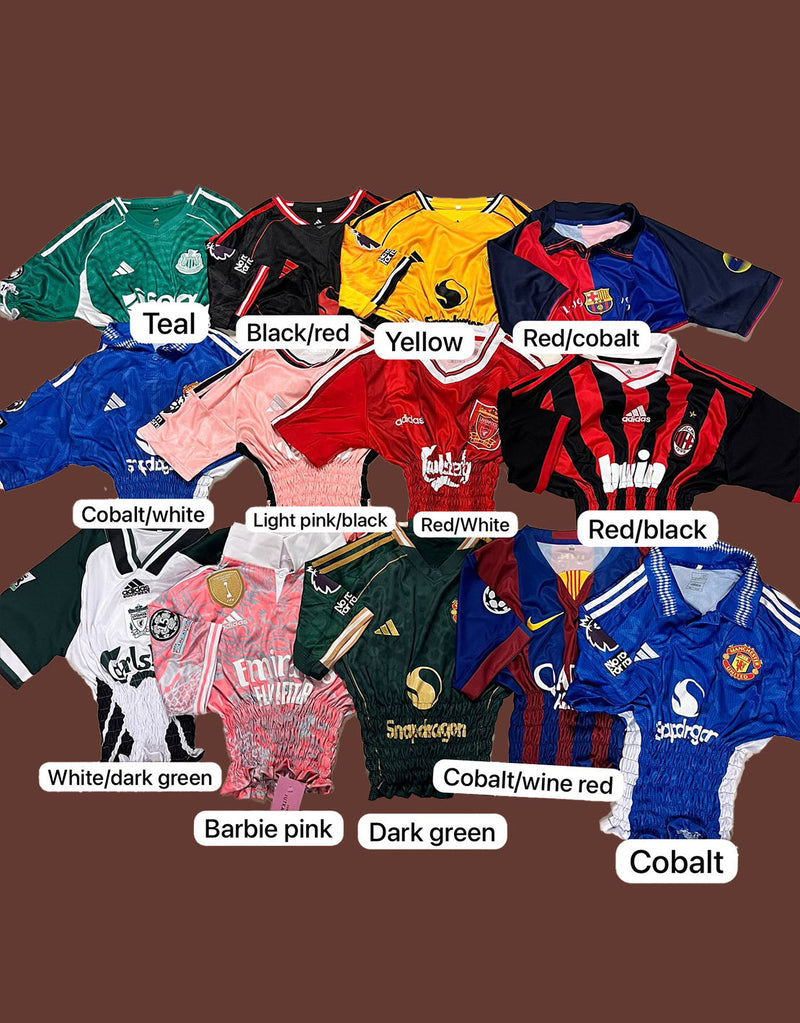Vintage customized smocked football shirt
