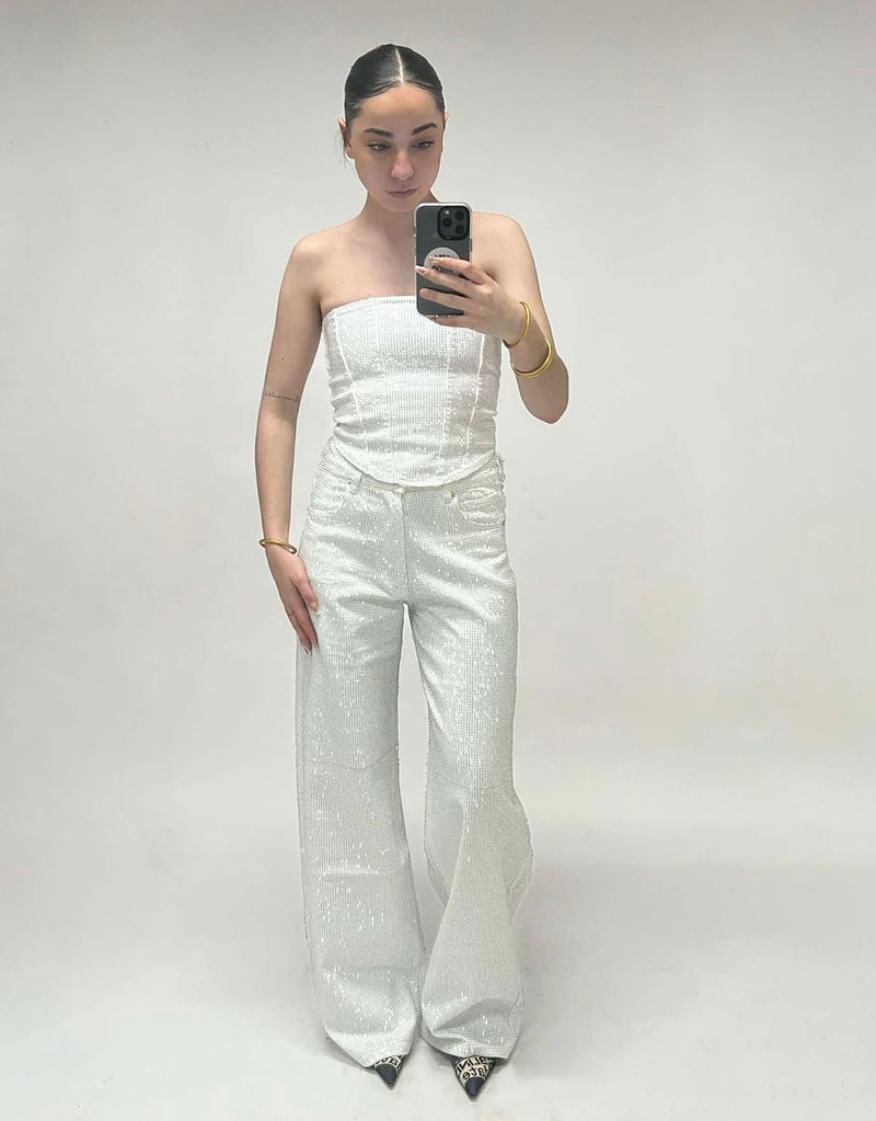 Sparkly festive tube top