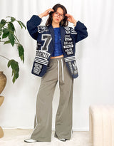 Vintage customized sports blazer with logo patches