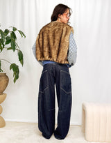 Hairy cropped waistcoat