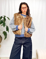 Hairy cropped waistcoat