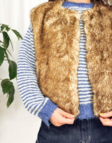 Hairy cropped waistcoat