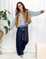 Hairy cropped waistcoat