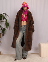 Long faux fur coat