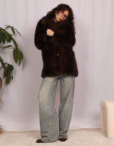 Faux fur midi coat I