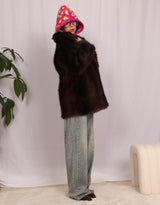 Faux fur midi coat I
