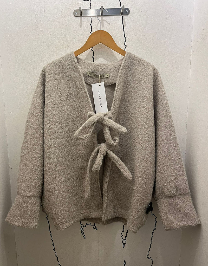 Front tie bow jacket