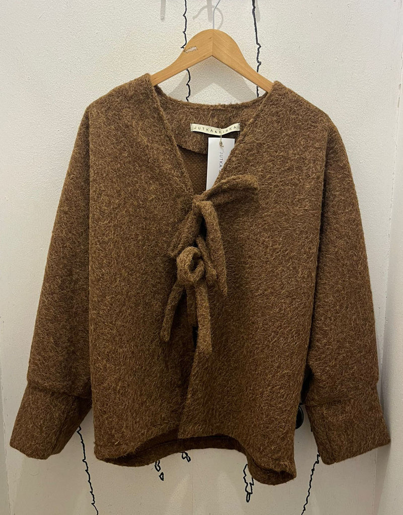 Front tie bow jacket