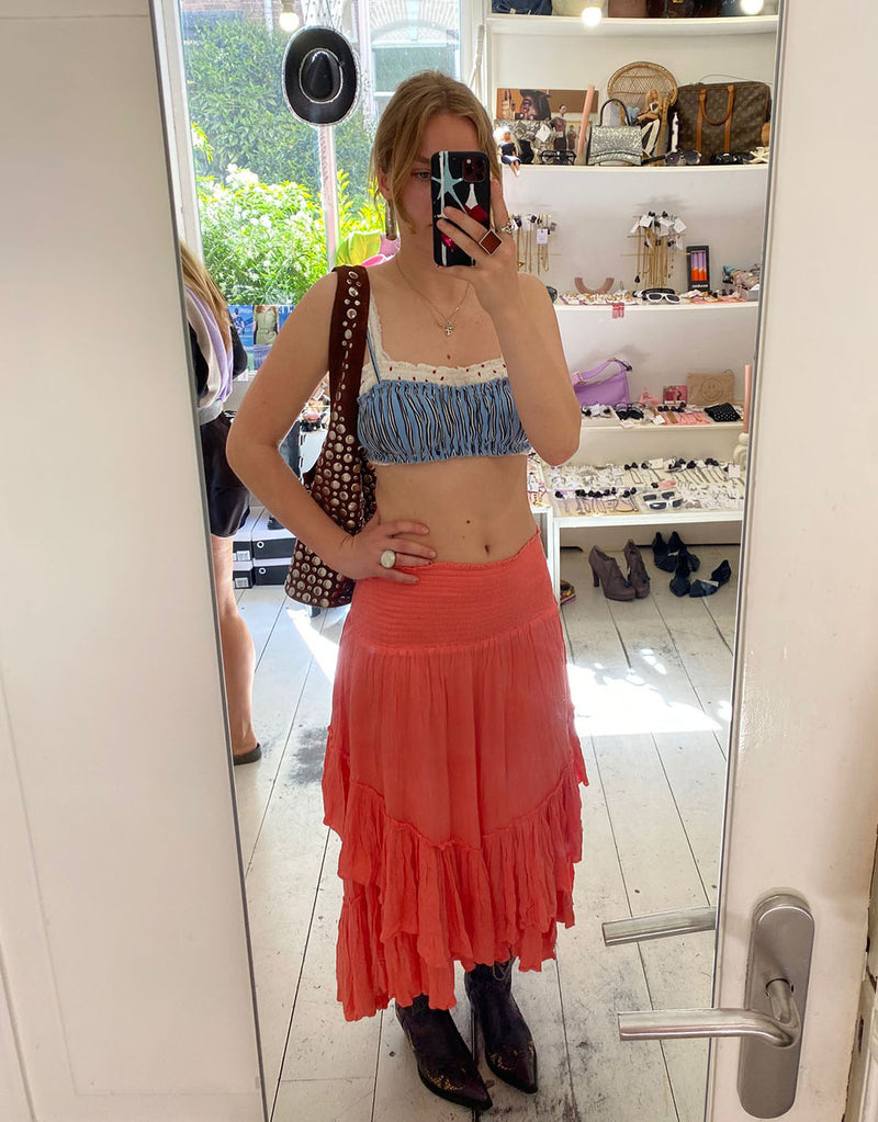 Free people flowy layered skirt