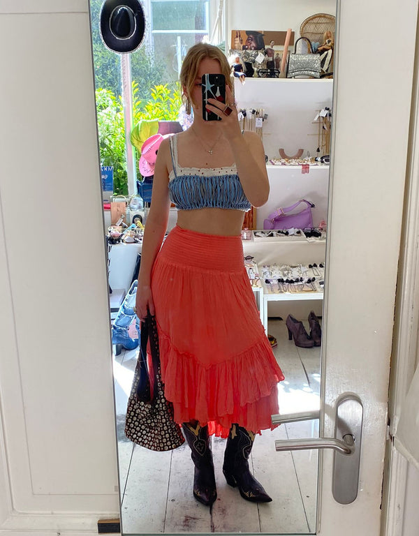 Free people flowy layered skirt