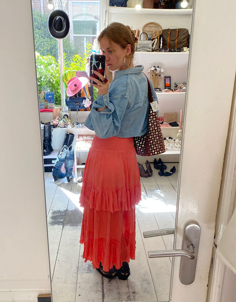 Free people flowy layered skirt
