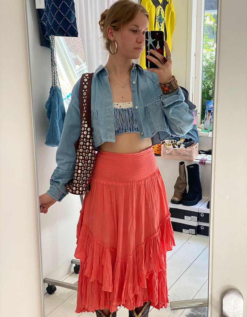 Free people flowy layered skirt