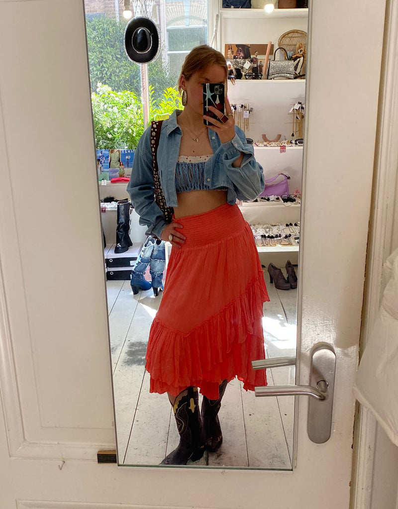 Free people flowy layered skirt