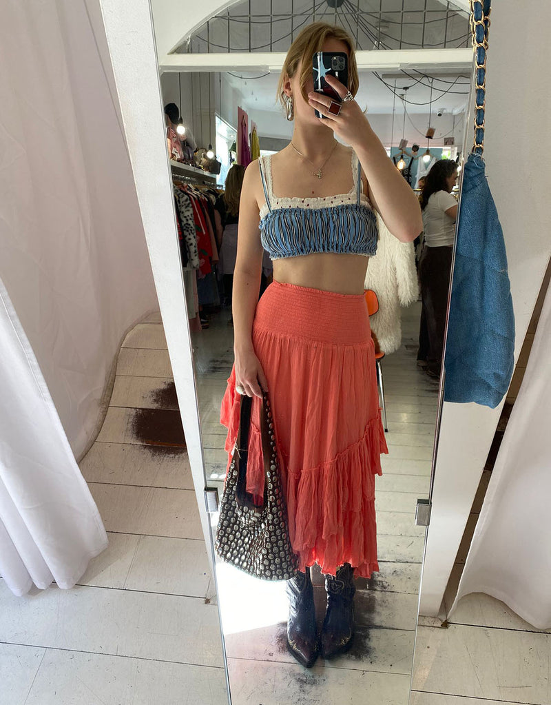 Free people flowy layered skirt