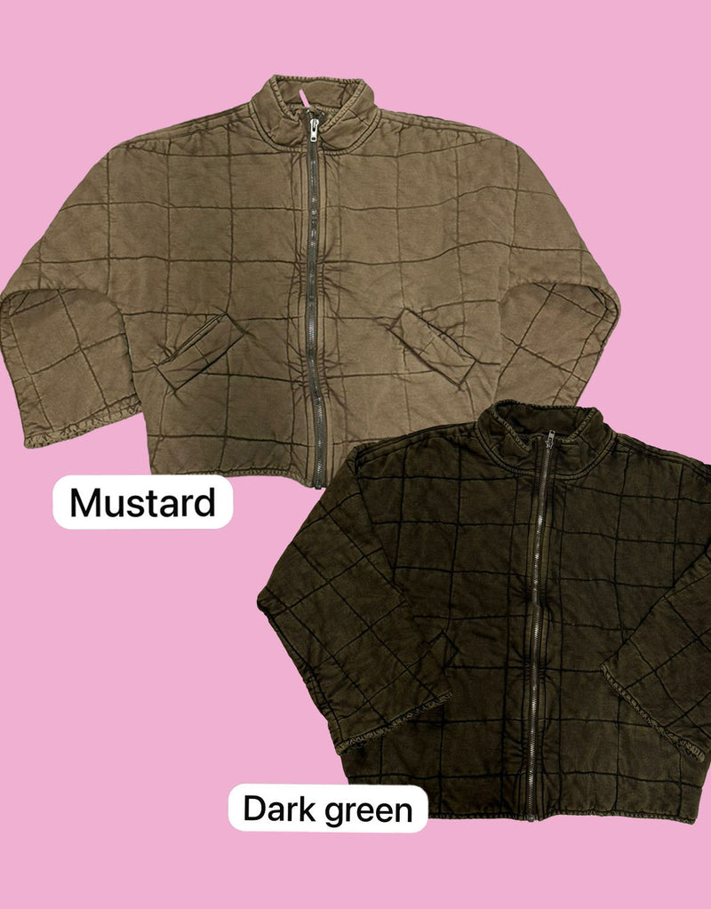 Free people quilted jack with zipper