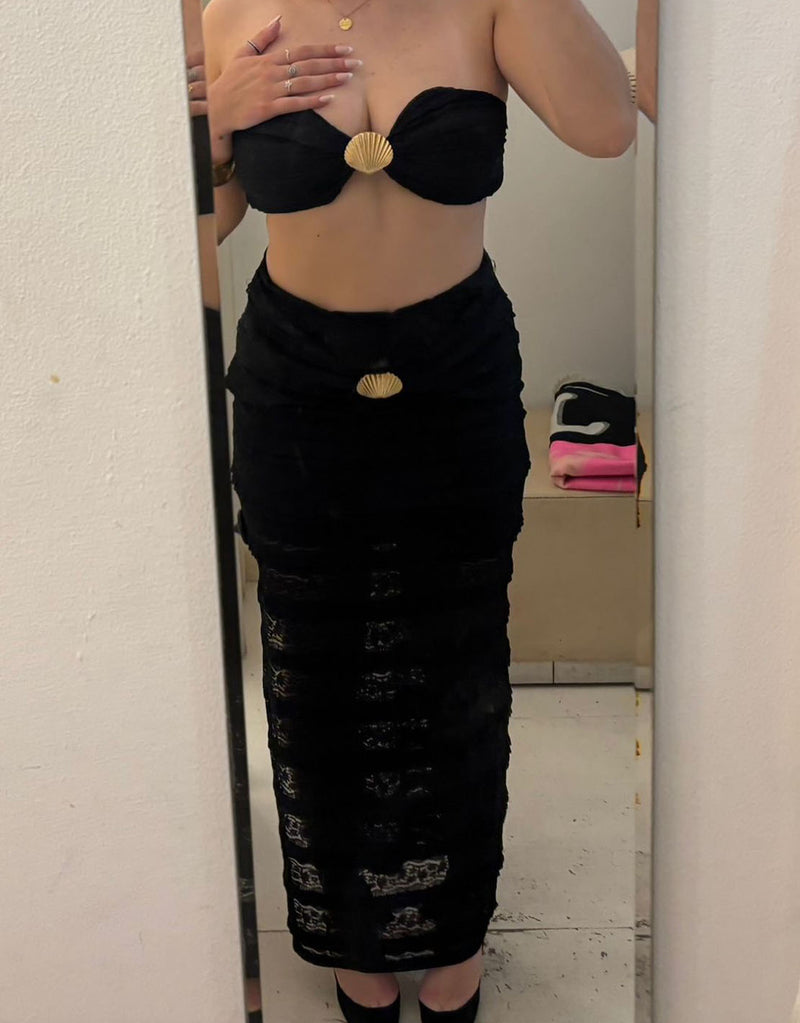 Shell bandeau top