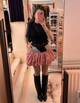 Vintage customized bow detail skort