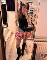 Vintage customized bow detail skort