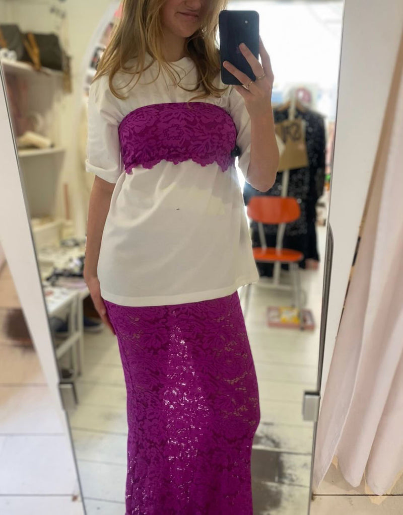 Lace maxi skirt