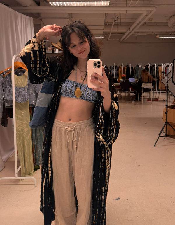 Artisanal hand dyed kimono