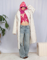 Long faux fur coat